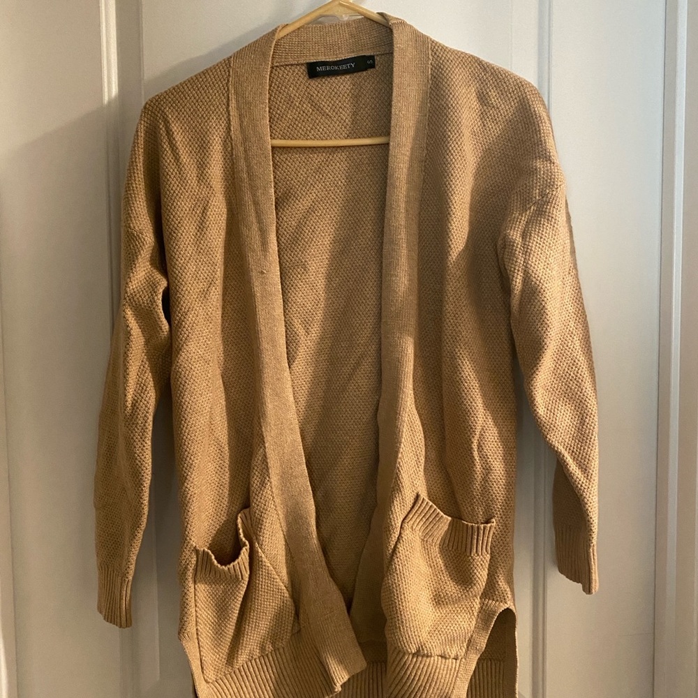 Women's Camel Cardigan